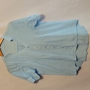 Blue Button Down Blouse
